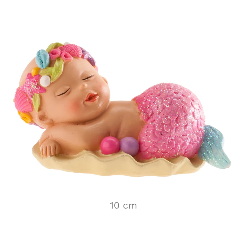 FIGURA TARTA BAUTIZO NIÑA SIRENITA 10CM
