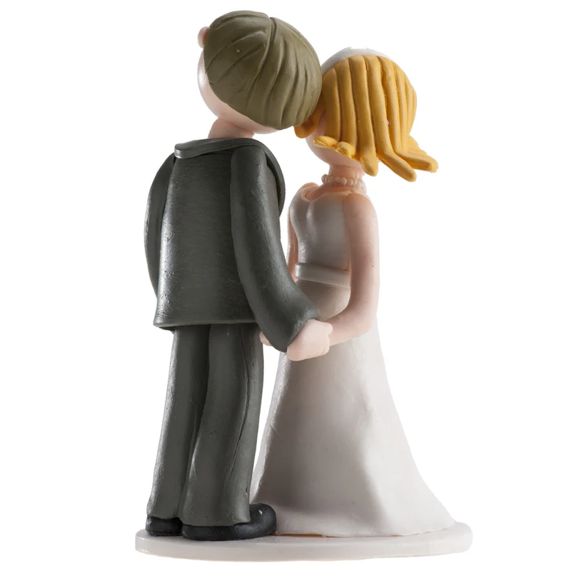 PAREJA BODA CLAY COGIDOS DE LAS MANOS 14CM