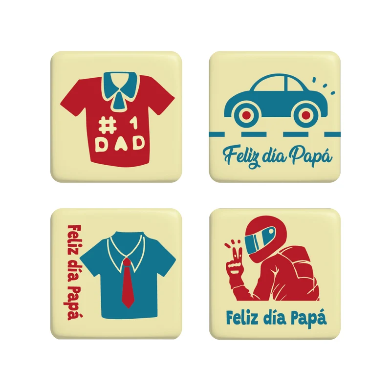 SURTIDO CHOCOLATE FELIZ DÍA PAPA 39X39 MM - 63 UDS
