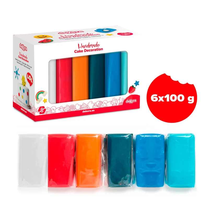 PACK FONDANT 6 COLORES MISIÓN ESPACIAL 600G
