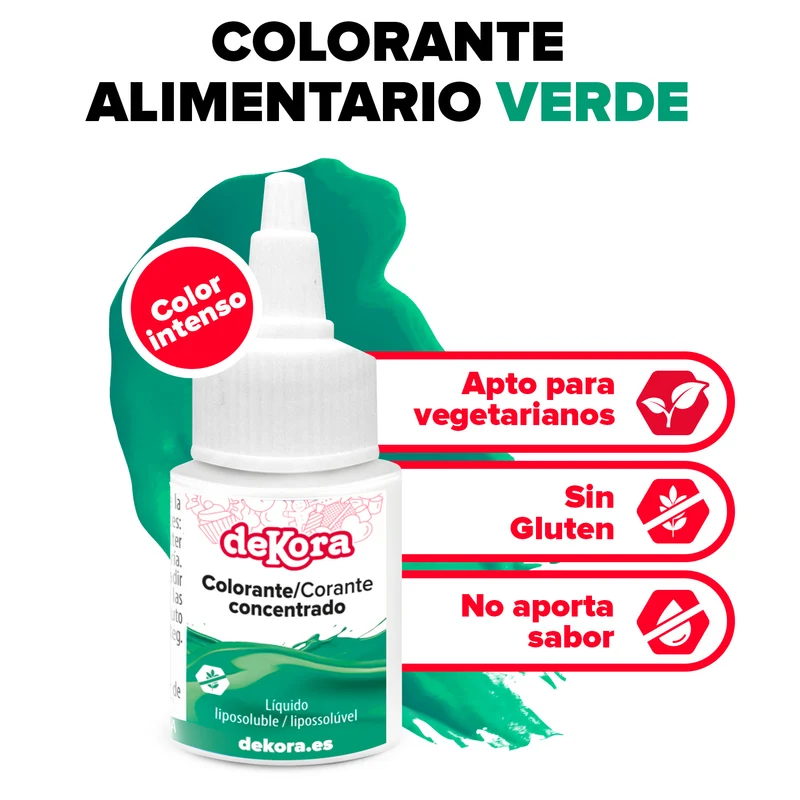 COLORANTE LIQUIDO LIPOSOLUBLE CONCENTRADO VERDE 30ML