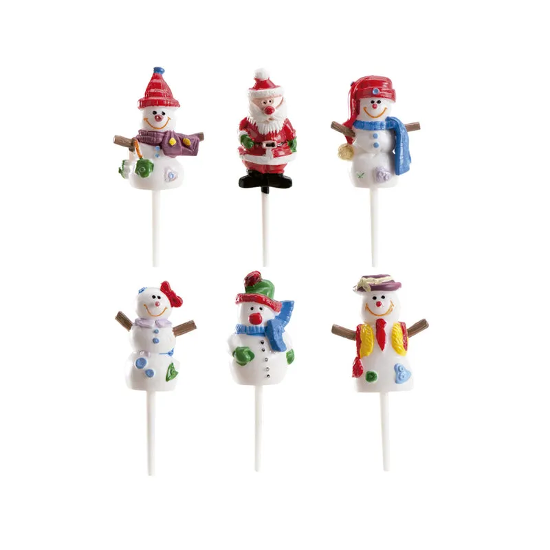 MUÑECOS DE NIEVE Y SANTA SURTIDO PLASTICO 3,5CM 72 UDS