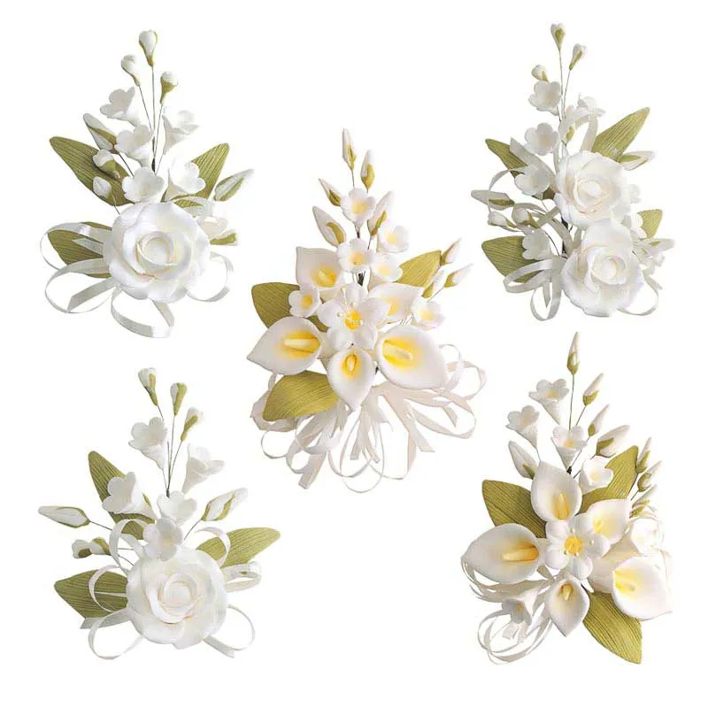 DECORACION AZUCAR SURTIDO GARDENIA 15CM ALAMBRE