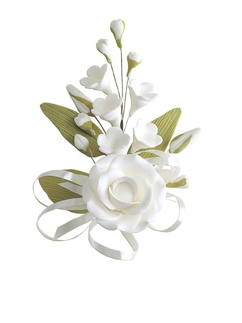 DECORACION AZUCAR SURTIDO GARDENIA 15CM ALAMBRE