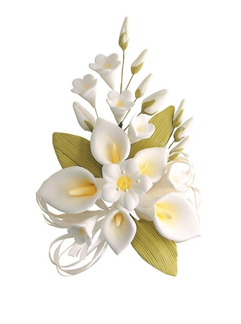 DECORACION AZUCAR SURTIDO GARDENIA 15CM ALAMBRE