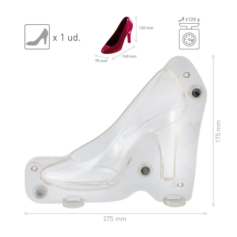 MOLDE POLICARBONATO ZAPATO DE TACÓN 160X70 H120MM