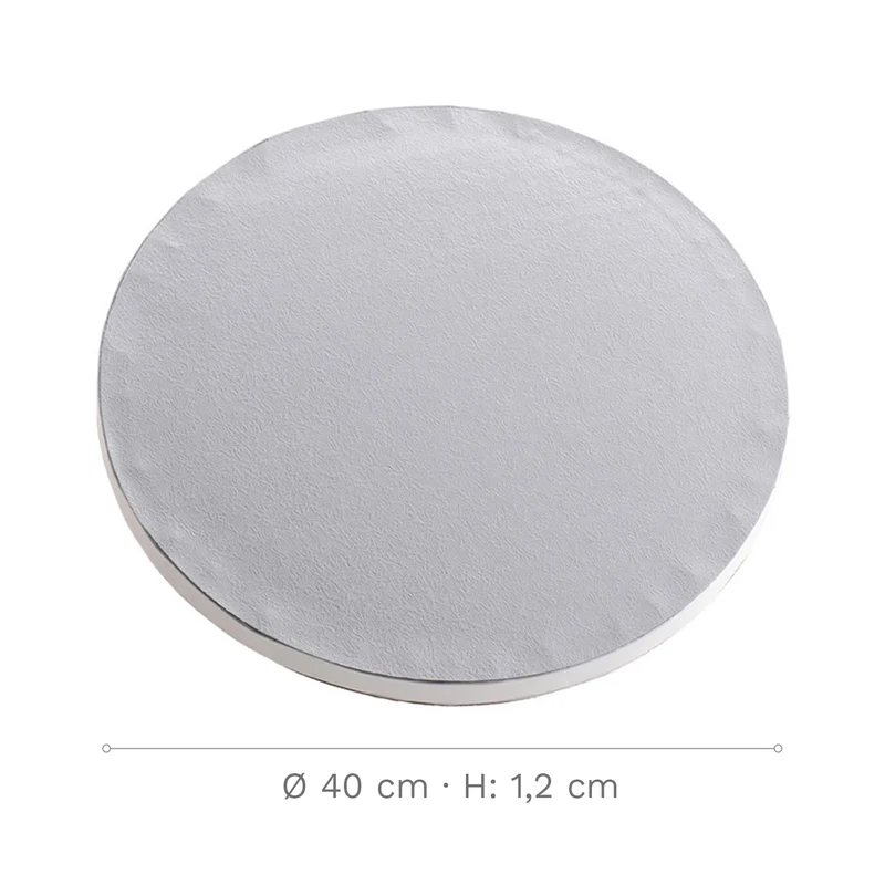 BASE DE TARTA REDONDA BLANCA Ø 40CM H1.2CM
