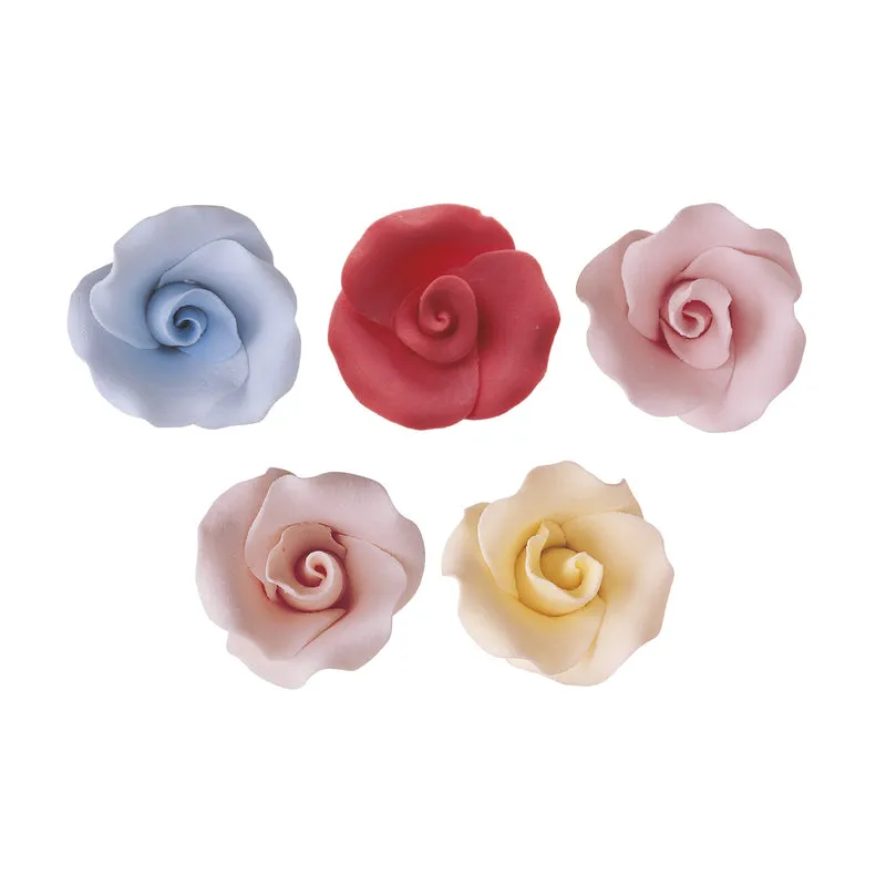ROSA ESPAÑOLA MEDIANA DE AZÚCAR 5 COLORES Ø 4CM