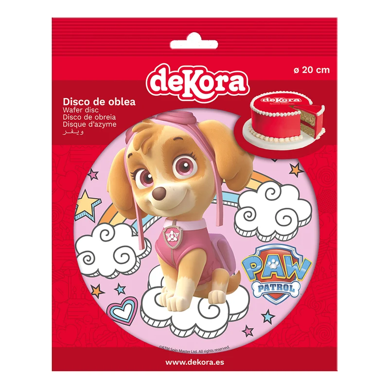 DISCO OBLEA TARTA SKYE PAW PATROL 20CM