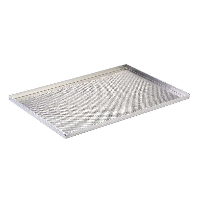 BANDEJA ALUMINIO PERFORADA 60X40H2CM - 4 BORDES 1.5MM GROSOR