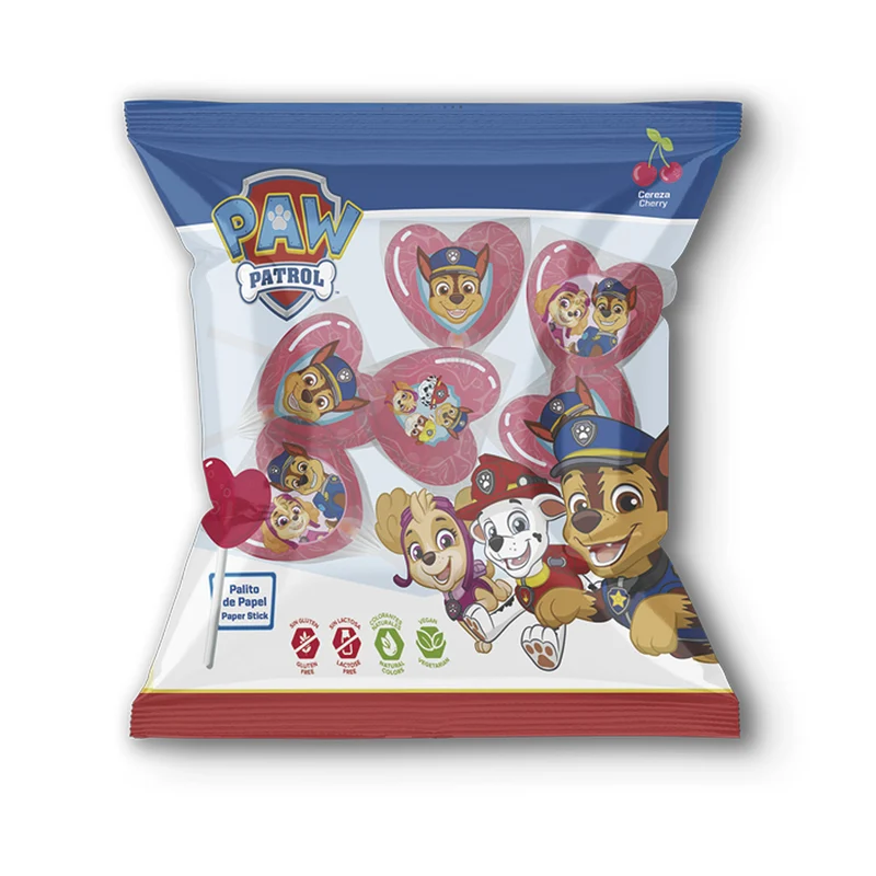 PIRULETAS CARAMELO CORAZÓN PAW PATROL 13.9GR