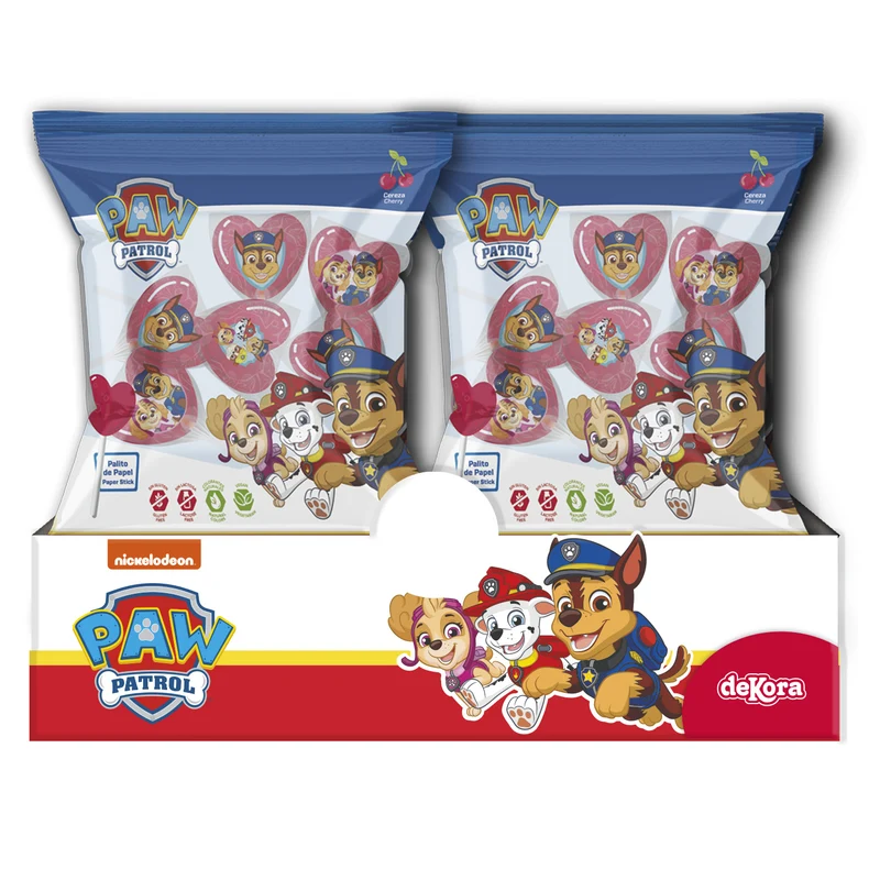 PIRULETAS CARAMELO CORAZÓN PAW PATROL 13.9GR