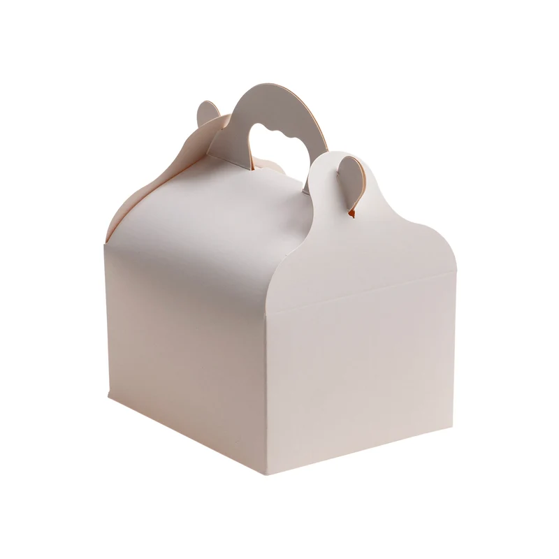 CAJA BLANCA CARTÓN CON ASAS DE PASTELERÍA 10X12X7CM