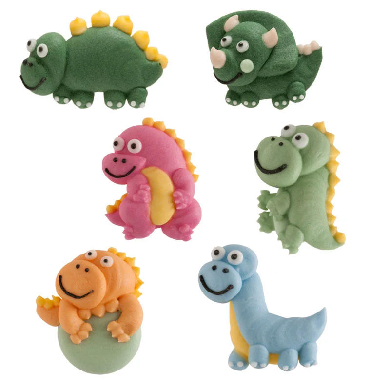 DECORACION AZUCAR 2D DINOSAURIOS 3X3CM