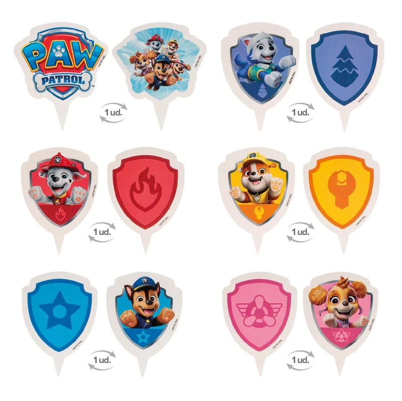 KIT DECORACIÓN CUPCAKE CON TOPPERS PAW PATROL
