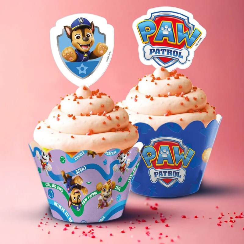 KIT DECORACIÓN CUPCAKE CON TOPPERS PAW PATROL