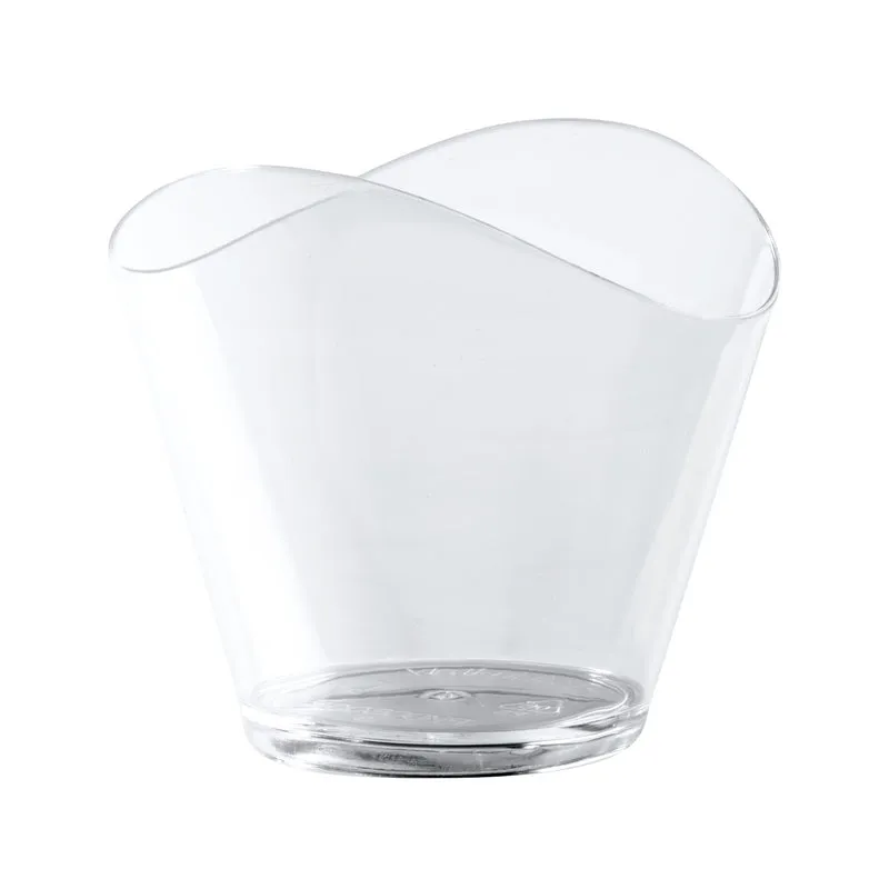 VASITO PLASTICO TRANSPARENTE WAVE 85X60H70MM CAP.120ML