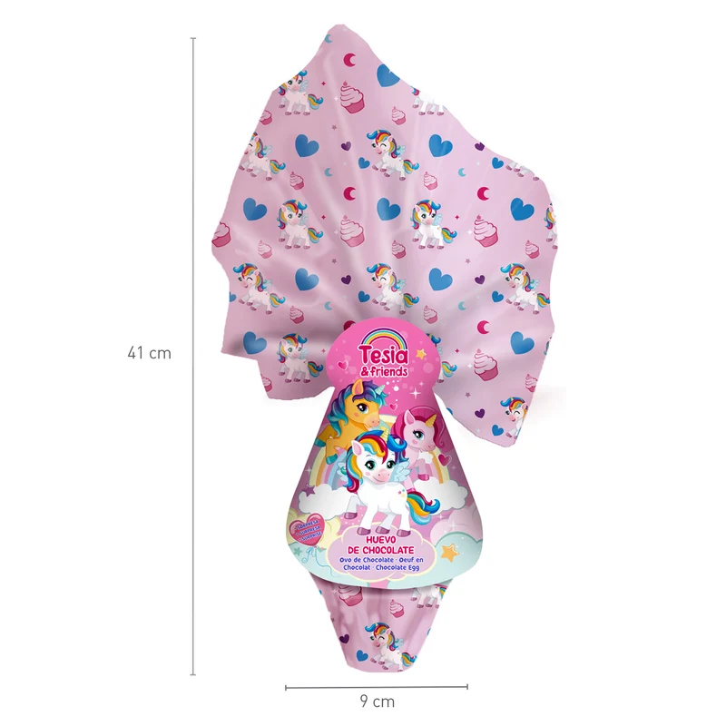 HUEVO CHOCOLATE PASCUA CON SORPRESAS UNICORNIO TESIA 120GR