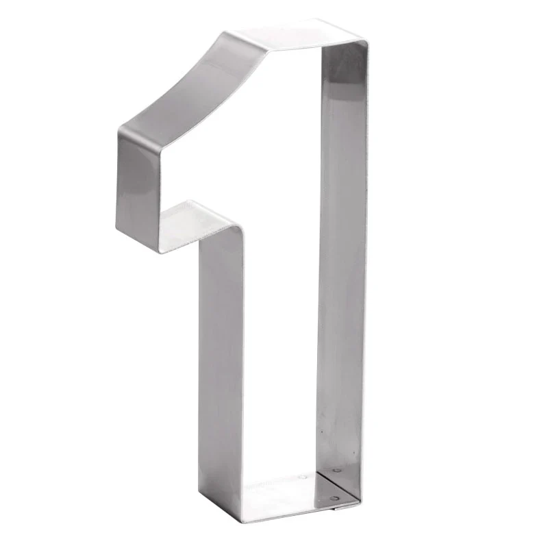 MOLDE ACERO INOX TARTA NÚMERO UNO 20 x 9,3 x 4 CM