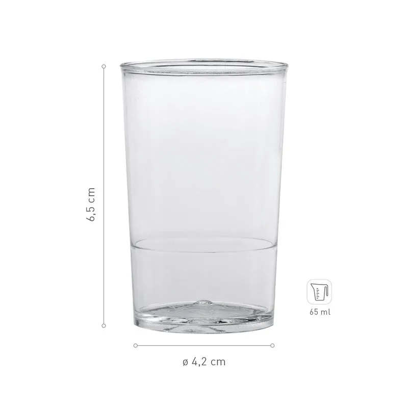 VASITO PLASTICO CLASSIC Ø 42 H65 MM | CAP. 65ML