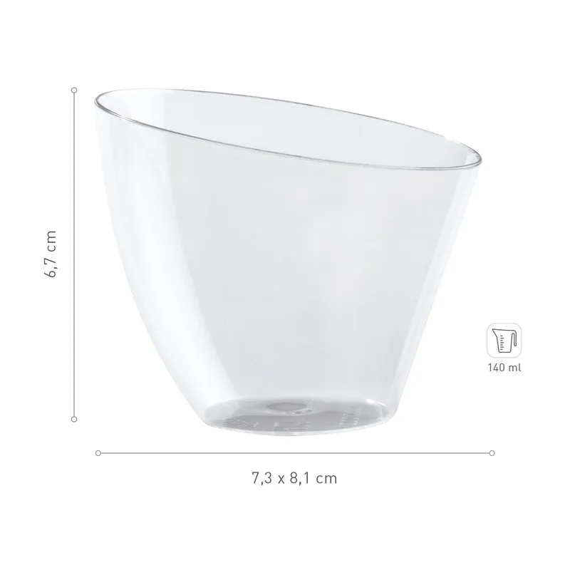 VASITO PLASTICO VELA 73X81H67MM CAP. 140ML