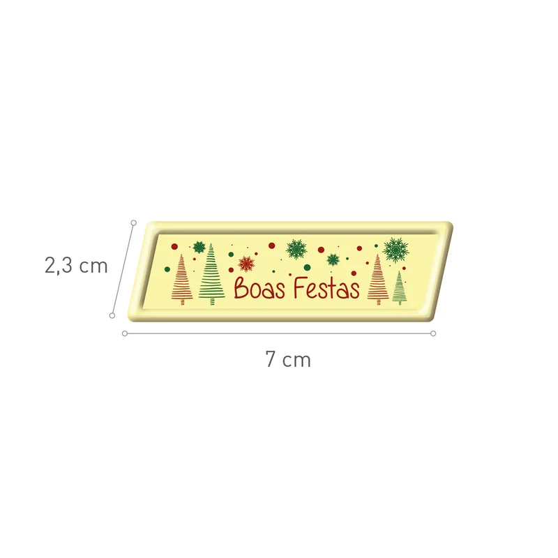 LETRERO CHOCOLATE BLANCO SURTIDO BOAS FESTAS 3MOD 66 UDS