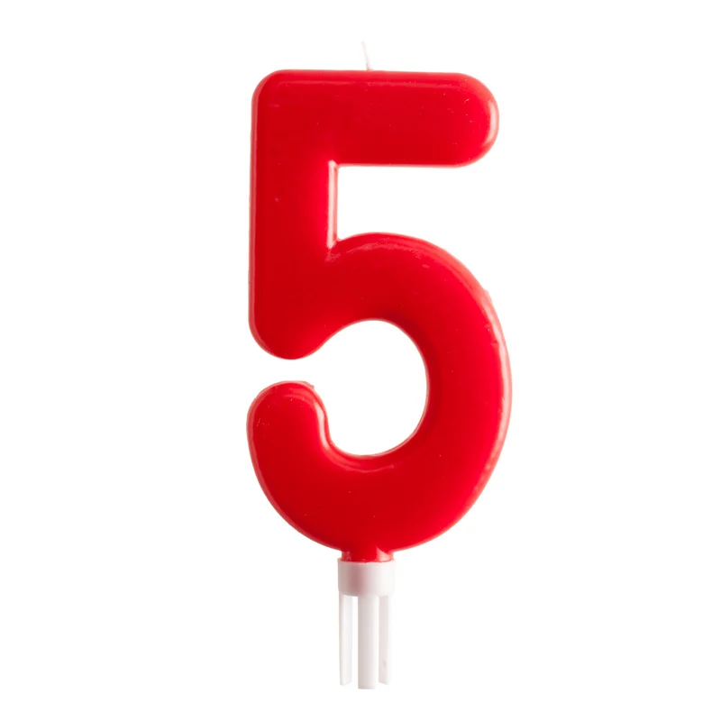 DISPLAY 6 VELAS GIGANTES Nº5 -15CM