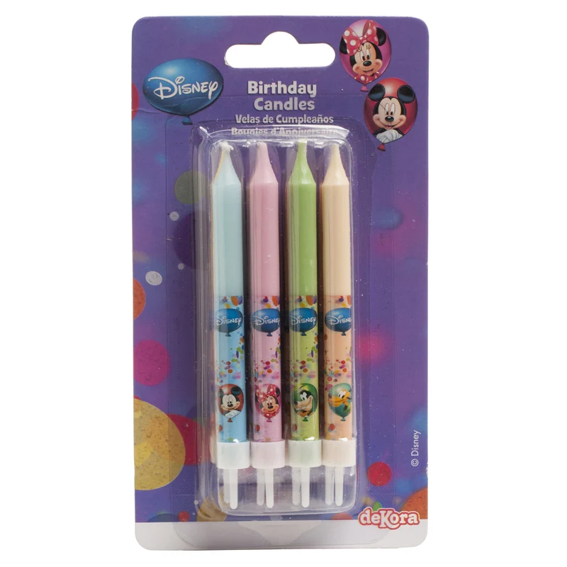DISPLAY 12 VELAS PALILLO MICKEY & AMIGOS 9CM
