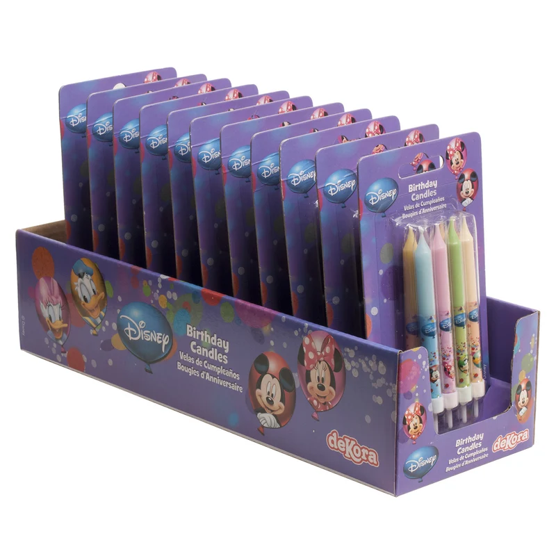 DISPLAY 12 VELAS PALILLO MICKEY & AMIGOS 9CM