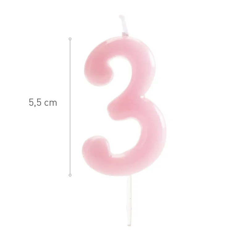 VELA DE CUMPLEAÑOS COMIC ROSA BEBE | Nº3