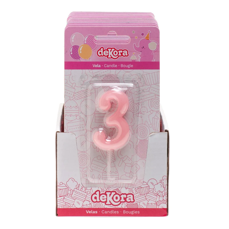 VELA DE CUMPLEAÑOS COMIC ROSA BEBE | Nº3