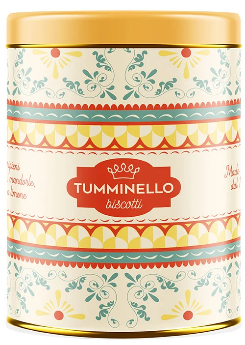 Tumminello Scatola di latta di biscotti ripieni