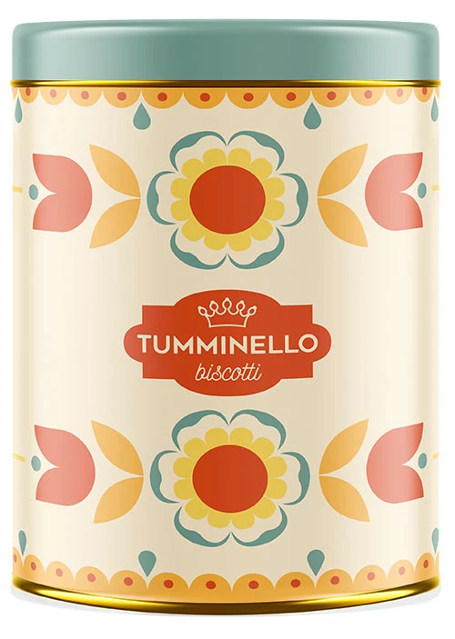 Tumminello Scatola di latta di biscotti ripieni