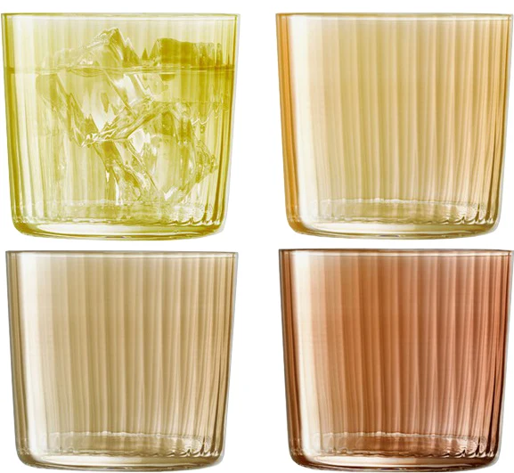LSA Gems Set di Bicchieri Ambra