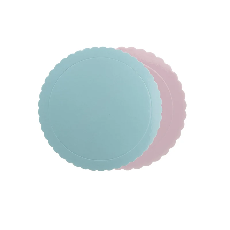 PLATO REDONDO PARA TARTA ONDULADO AZUL / ROSA 3MM Ø 30CM