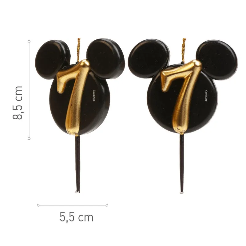 VELAS DE CUMPLEAÑOS OREJAS MICKEY MOUSE 8.5 CM | Nº7