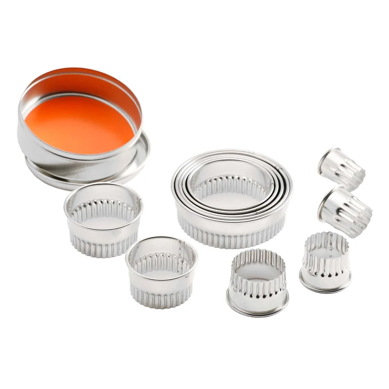 CORTAPASTA REDONDO RIZADO ACERO INOX | Ø 3 - 14CM 12 PCS