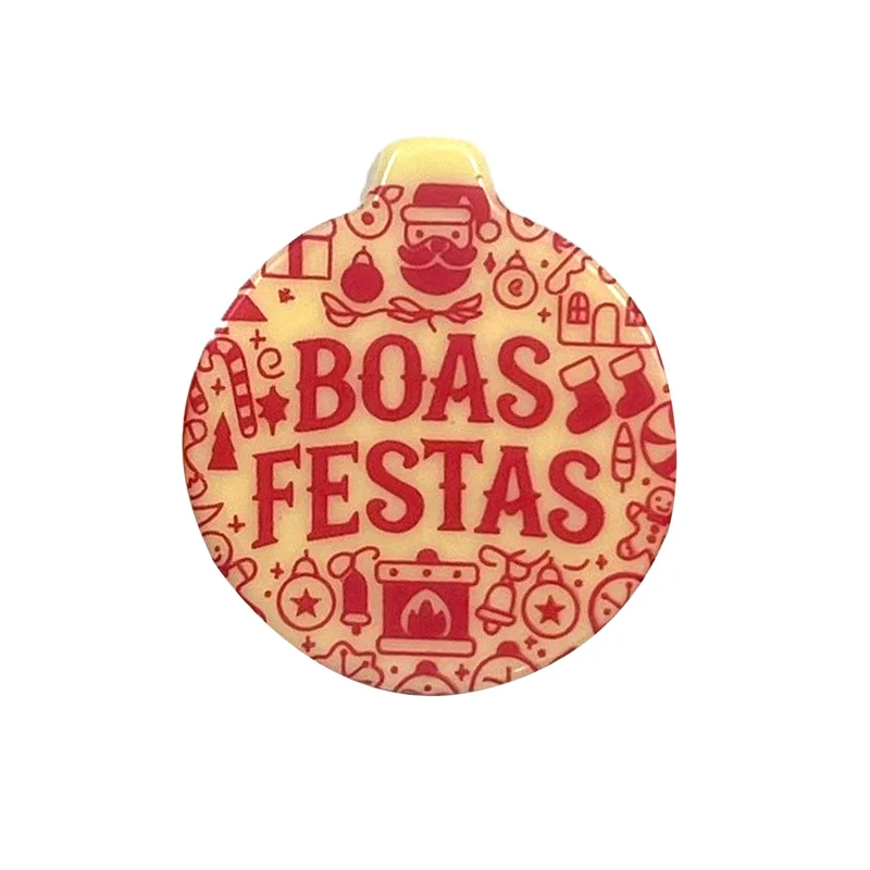 LETRERO CHOCOLATE BLANCO BOAS FESTAS 72 UDS