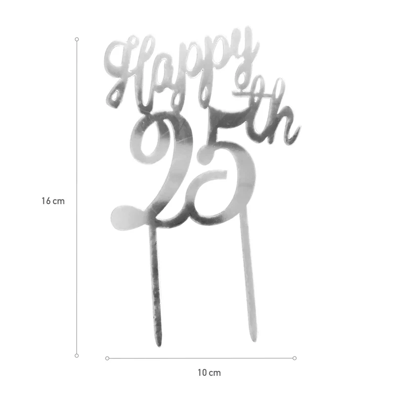 CAKE TOPPER 25 ANIVERSARIO 16X10CM