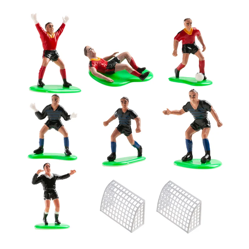 KIT PVC FÚTBOL ROJO Y AZUL PARA DECORAR TARTAS