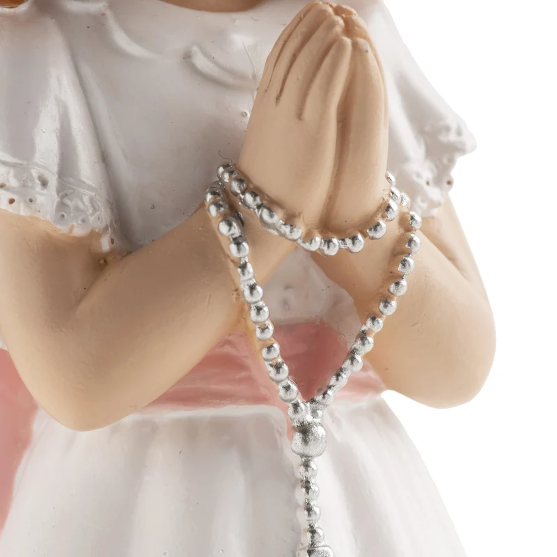NIÑA COMUNIÓN ROSARIO LAZO ROSA 16CM