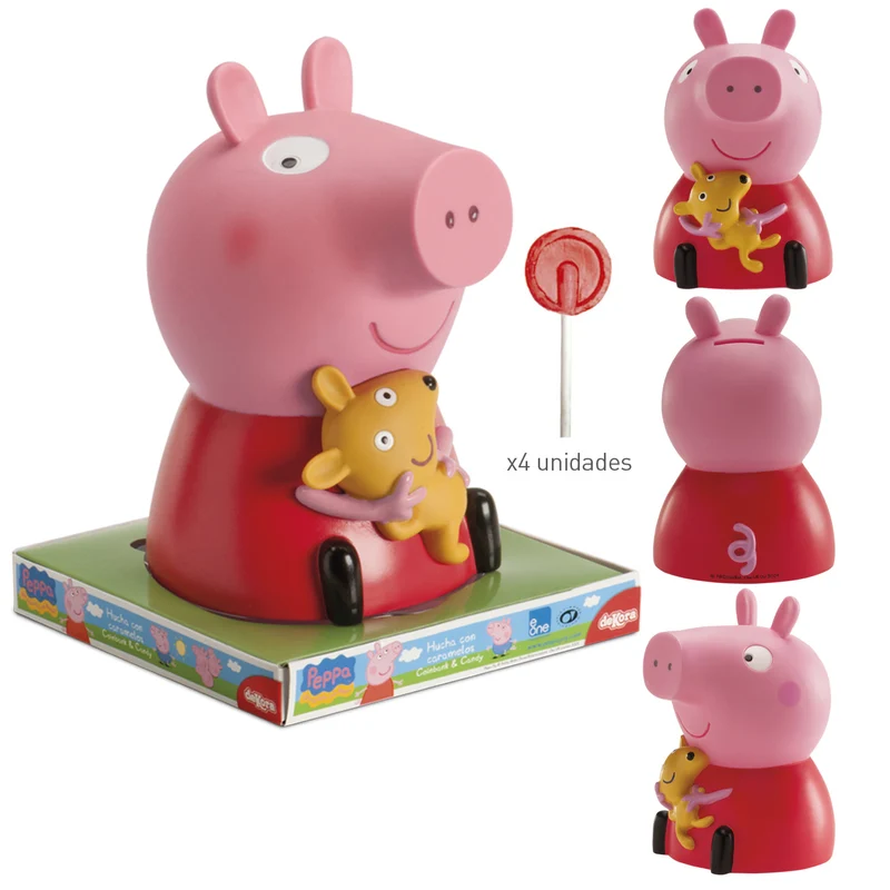 HUCHA PEPPA PIG CON PIRULETAS 24,8 GRS NAC