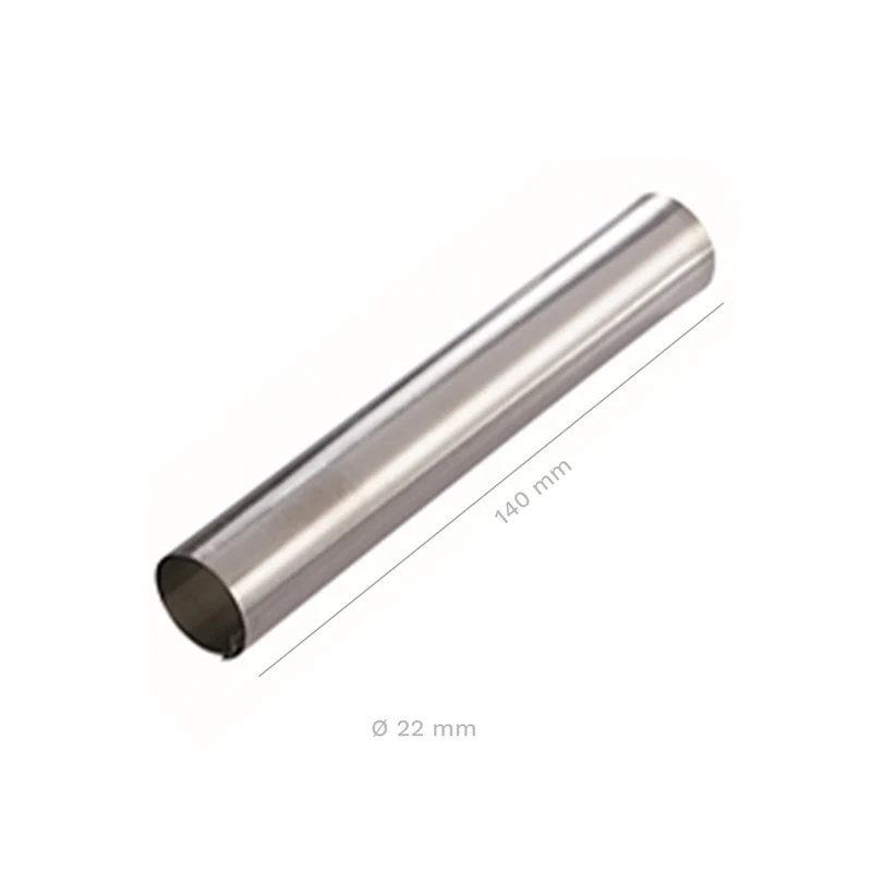 MOLDE TUBO ACERO INOX Ø 22 X 140MM