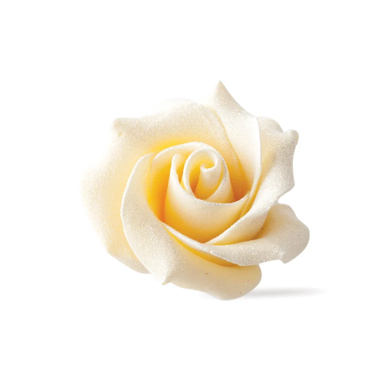 ROSA DE CHOCOLATE BLANCO PERLADO 45X30MM