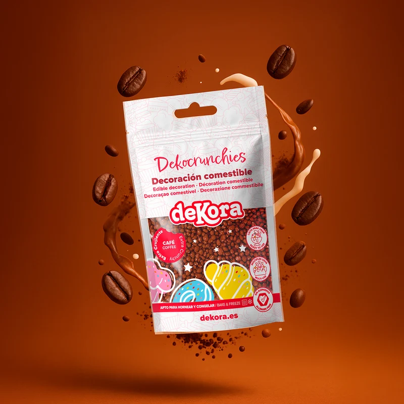DECORACIÓN DE AZÚCAR DEKOCRUNCHIES SABOR CAFÉ 100G