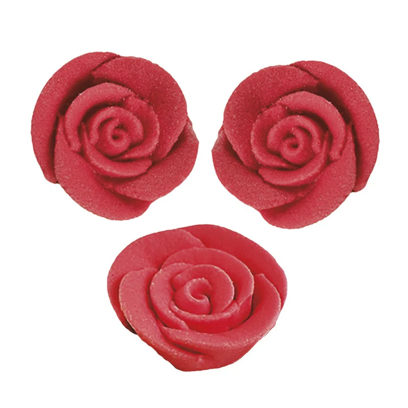 ROSA COMESTIBLE DE AZÚCAR ROJA Ø 3CM