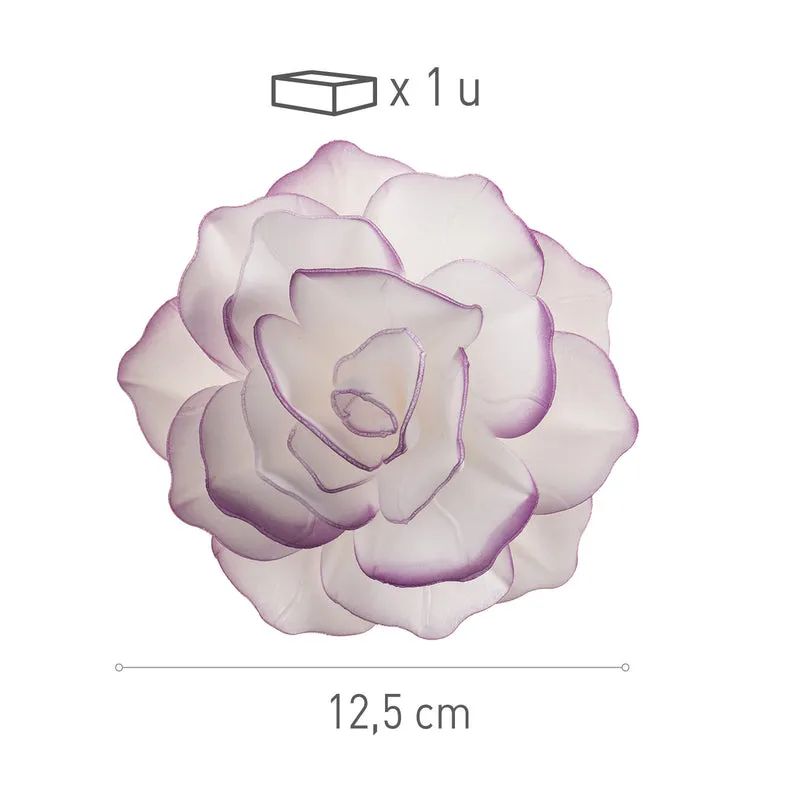 FLOR OBLEA GIGANTE BORDE MORADO 12,5CM