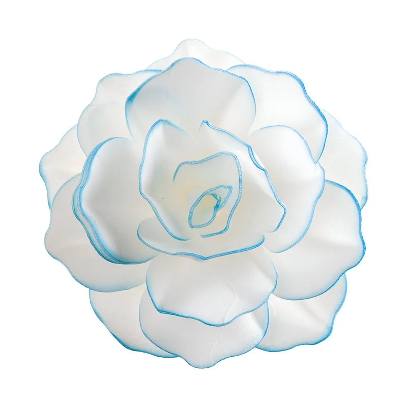 FLOR OBLEA GIGANTE BORDE AZUL 12,5CM