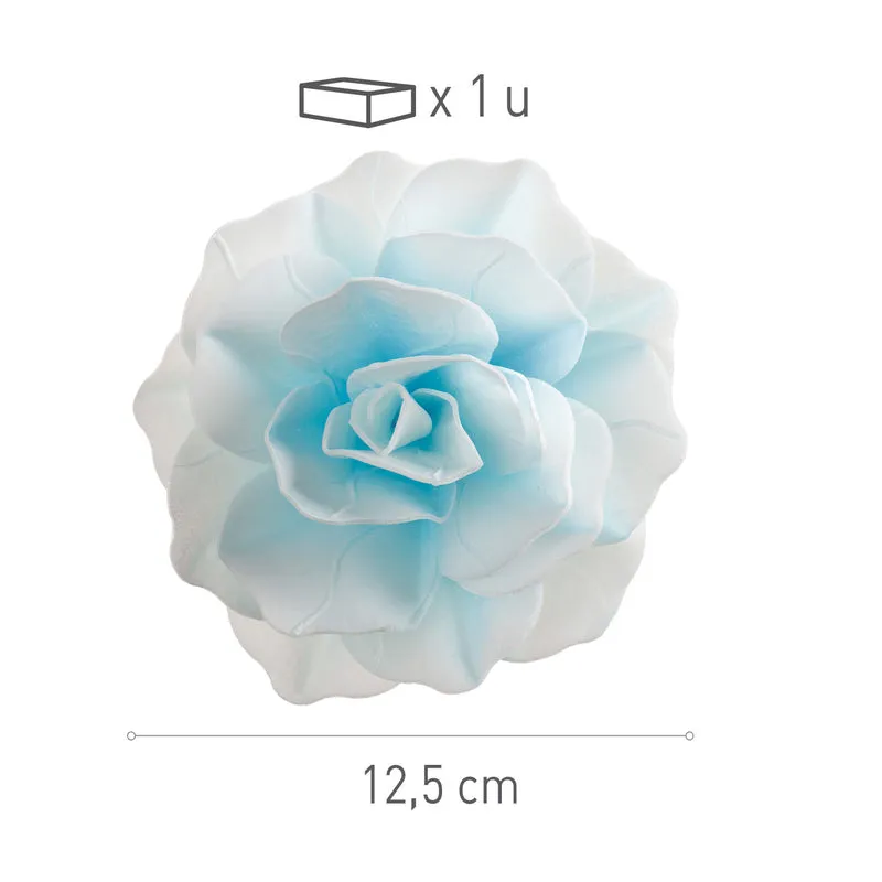 FLOR OBLEA GIGANTE COLOR AZUL 12,5CM