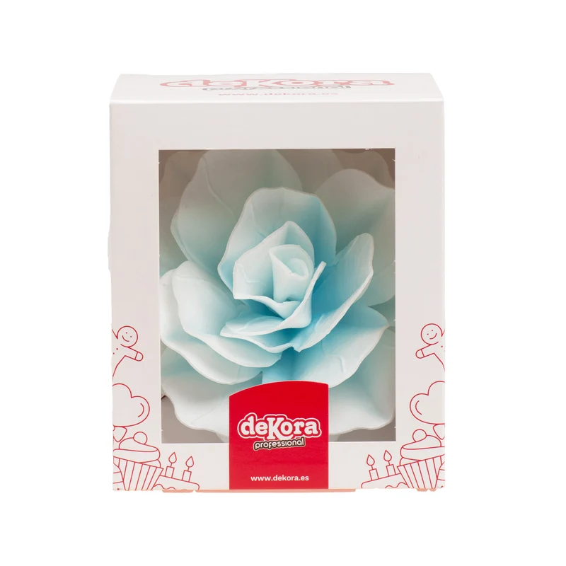 FLOR OBLEA GIGANTE COLOR AZUL 12,5CM